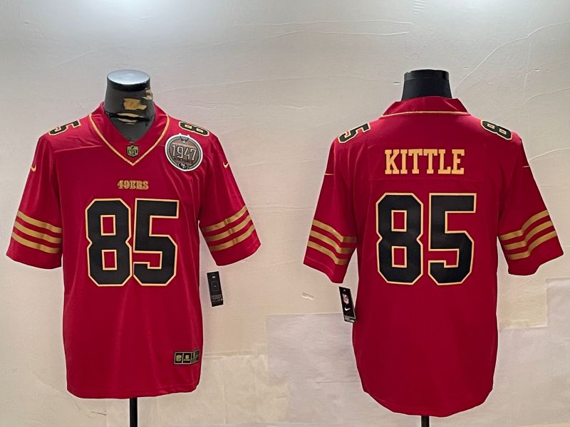 Men San Francisco 49ers #85 Kittle Red Gold 2024 Nike Limited NFL Jersey style 12301->san francisco 49ers->NFL Jersey
